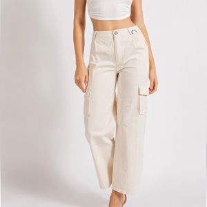 Cream cargo pants